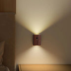 Wooden Night Light | Motion-Activated Warm LED | Rechargeable