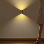 Wooden Night Light | Motion-Activated Warm LED | Rechargeable