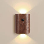 Wooden Night Light | Motion-Activated Warm LED | Rechargeable
