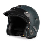 Motorcycle Helmet | Retro 3/4 Open-Face & PU Leather