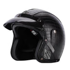 Motorcycle Helmet | Retro 3/4 Open-Face & PU Leather