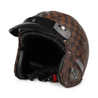 Motorcycle Helmet | Retro 3/4 Open-Face & PU Leather