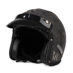 Motorcycle Helmet | Retro 3/4 Open-Face & PU Leather