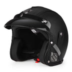 Motorcycle Helmet | Retro 3/4 Open-Face & PU Leather