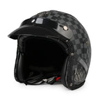 Motorcycle Helmet | Retro 3/4 Open-Face & PU Leather