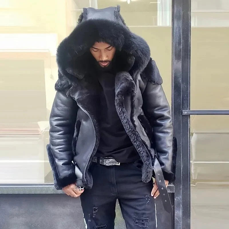 Motorcycle Jacket | Water-Resistant Faux Leather & Anti-Theft Pockets