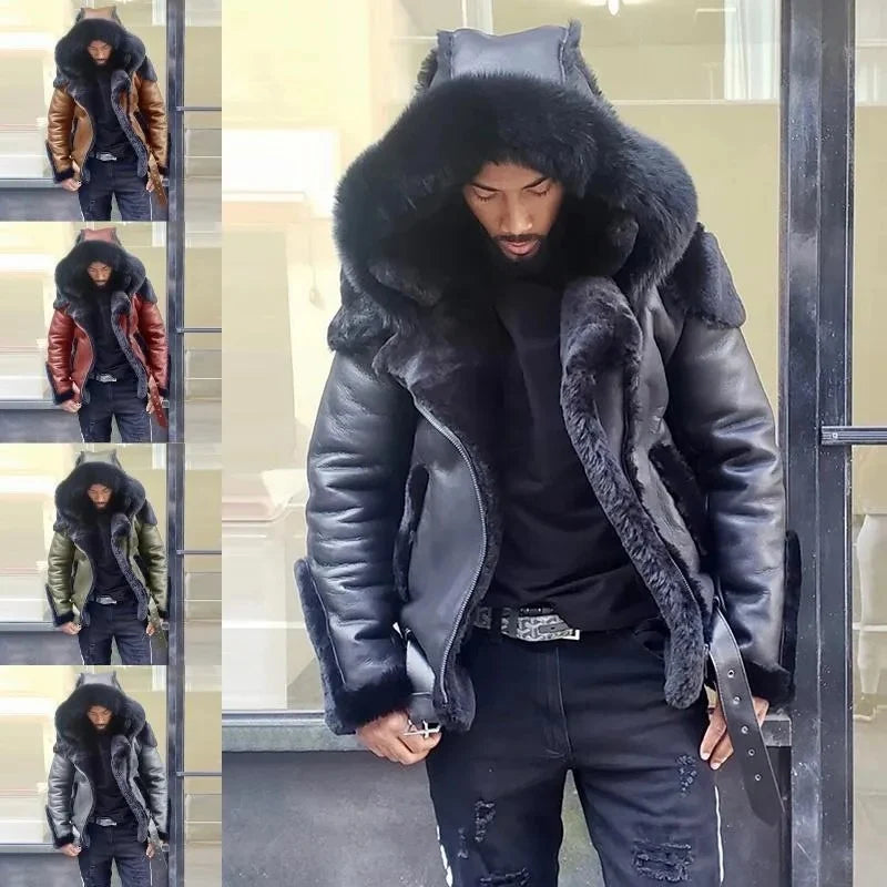 Motorcycle Jacket | Water-Resistant Faux Leather & Anti-Theft Pockets