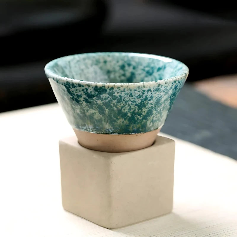 Mug Set | Ceramic Artful Glaze & Refined Rim | 2-Piece