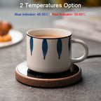 Mug Warmer | Temperature Control & Auto Shut-Off | Tempered Glass