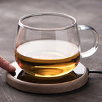 Mug Warmer | Temperature Control & Auto Shut-Off | Tempered Glass