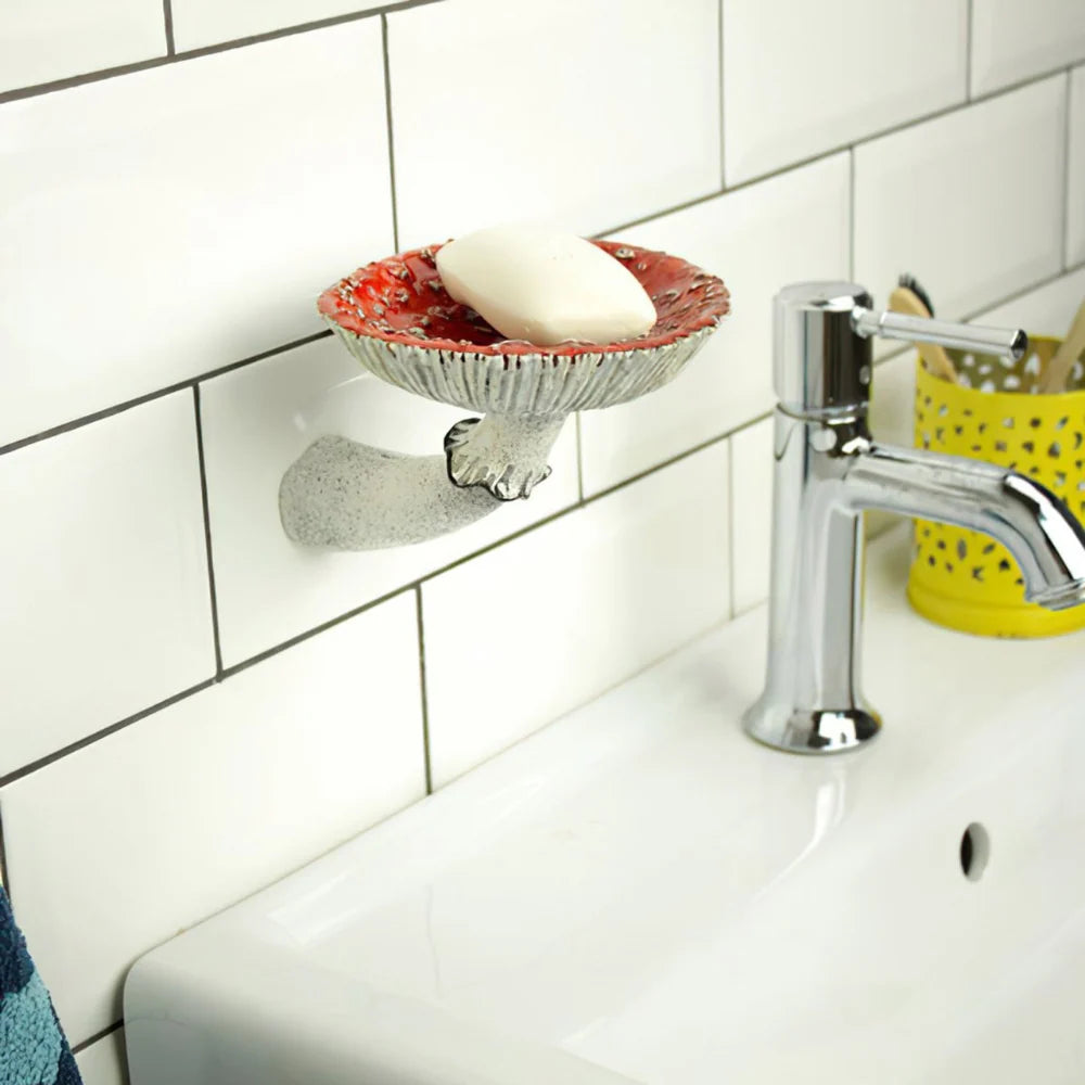 Mushroom Wall Shelf | Floating Resin Design | Supports 3 kg
