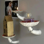 Mushroom Wall Shelf | Floating Resin Design | Supports 3 kg