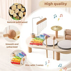 Music Station | Multi-Instrument Natural Wood & Non-Toxic Paint
