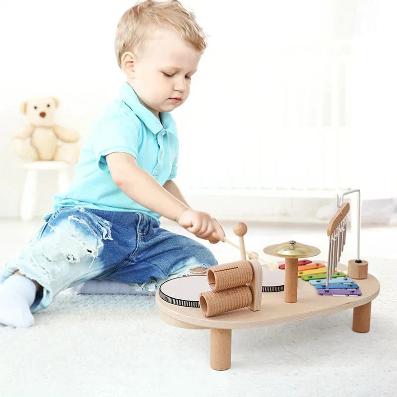 Music Station | Multi-Instrument Natural Wood & Non-Toxic Paint