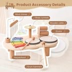 Music Station | Multi-Instrument Natural Wood & Non-Toxic Paint