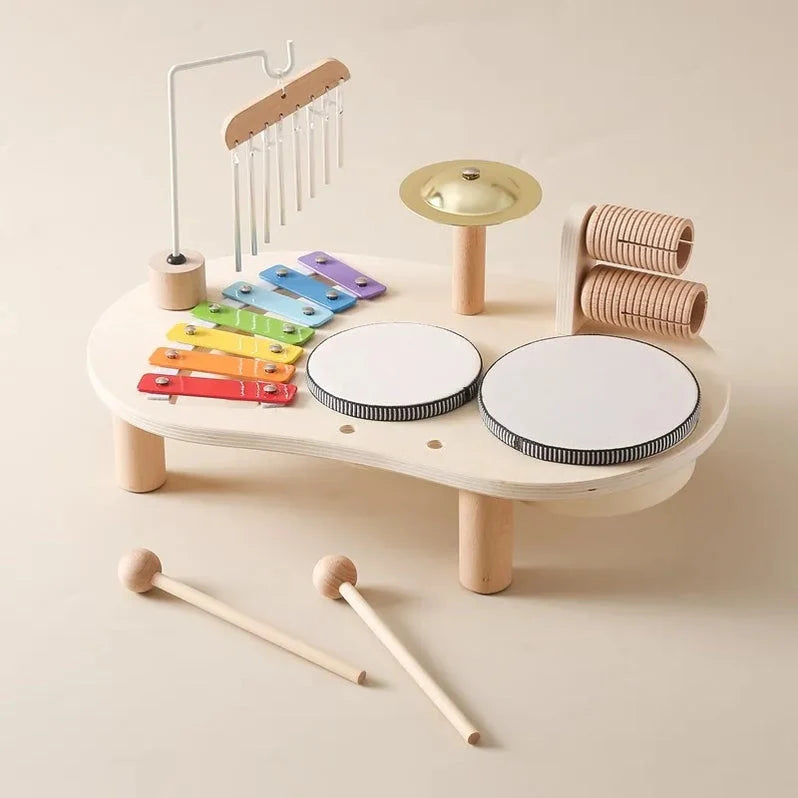 Music Station | Multi-Instrument Natural Wood & Non-Toxic Paint