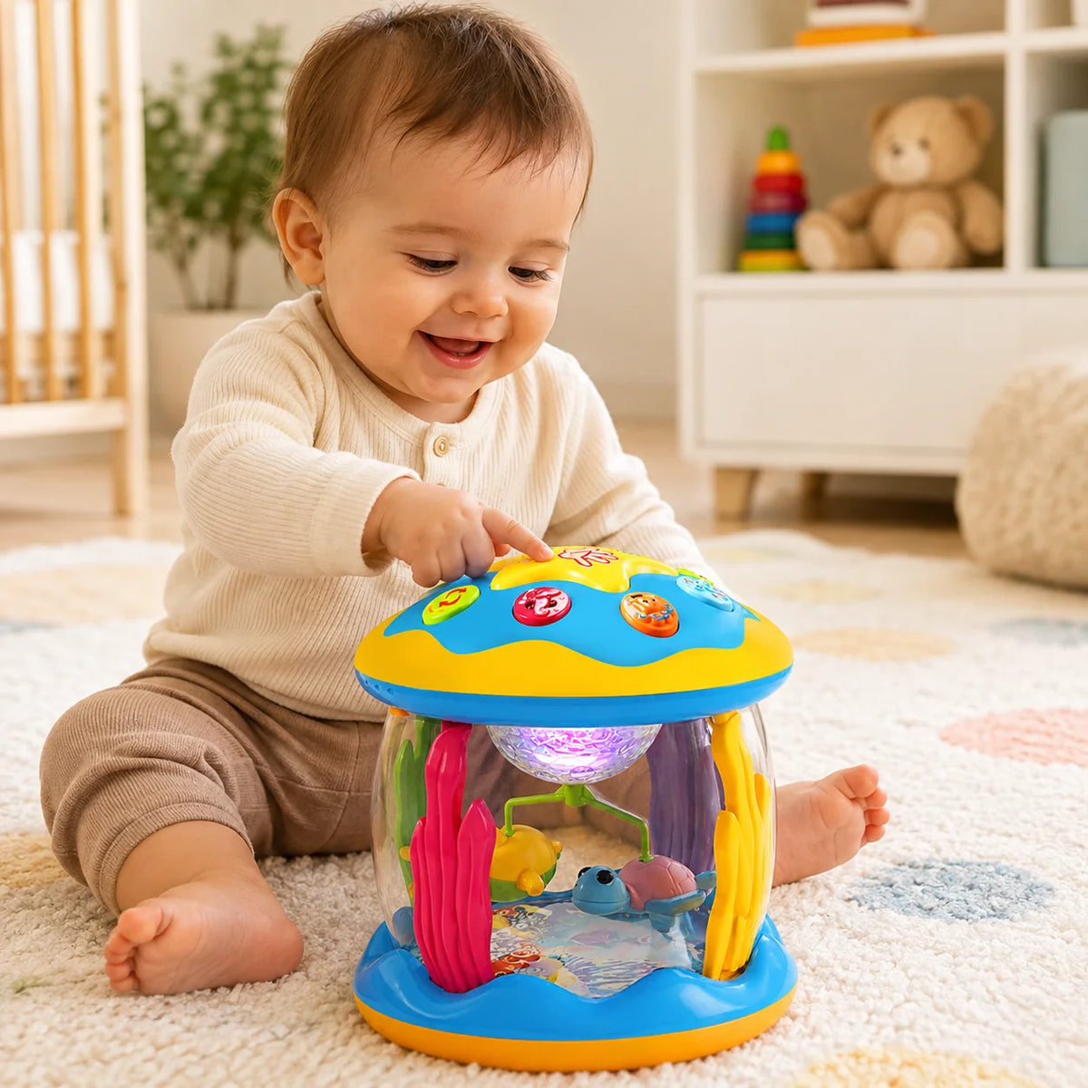 Musical Carousel | Spinning Lights & Soothing Music