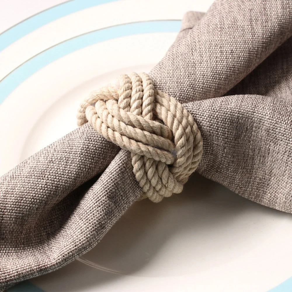 Napkin Rings | Handwoven Jute & Eco-Friendly | Set of 10