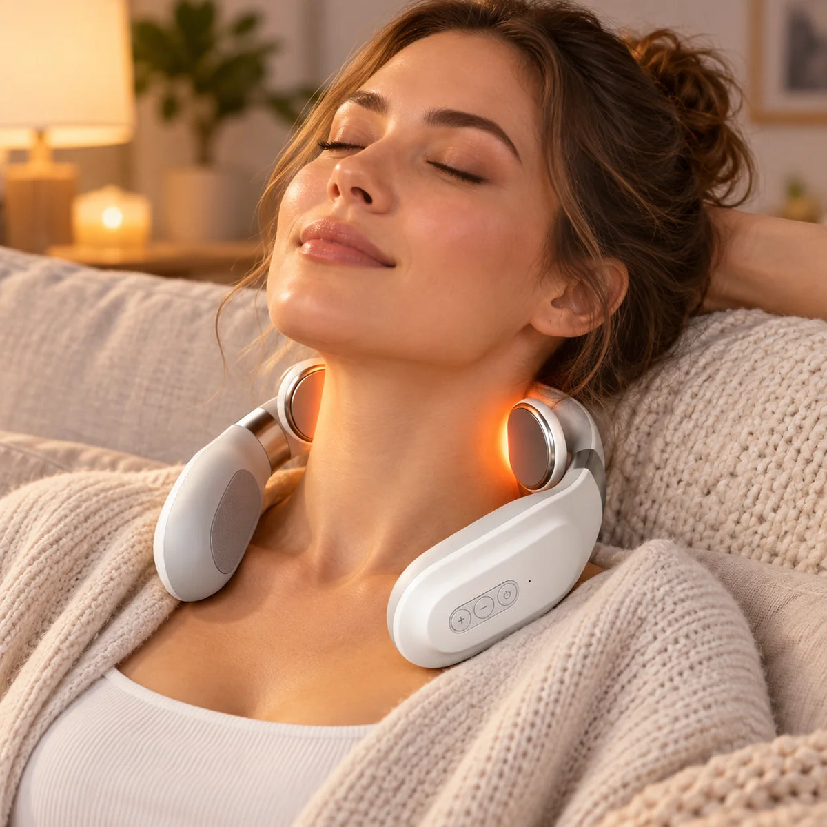 Neck & Shoulder Massager | Vibration & Heat | Portable