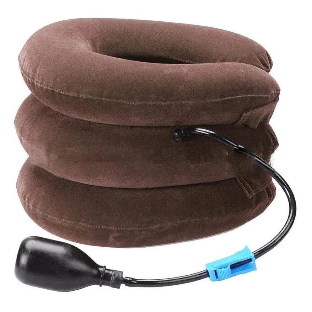 Neck Traction Collar | Three-Layer Stackable & Hand-Pump Inflation