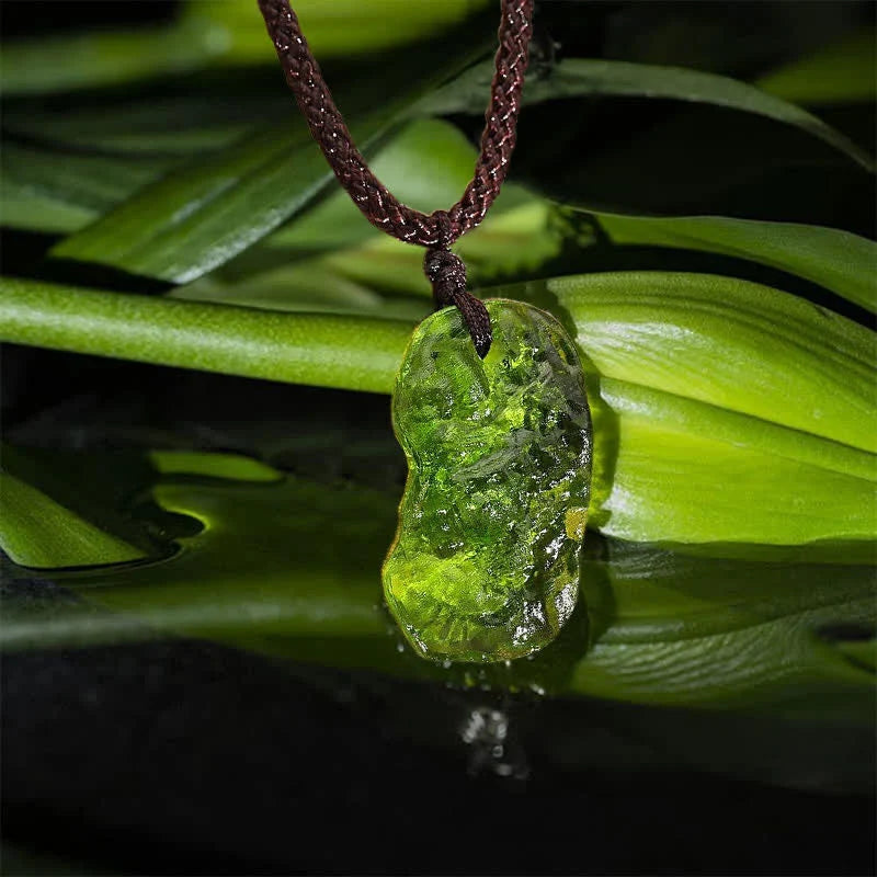 Necklace | Natural Moldavite Crystal & Adjustable Chain