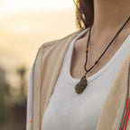 Necklace | Natural Moldavite Crystal & Adjustable Chain
