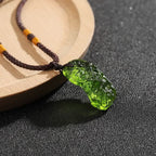 Necklace | Natural Moldavite Crystal & Adjustable Chain