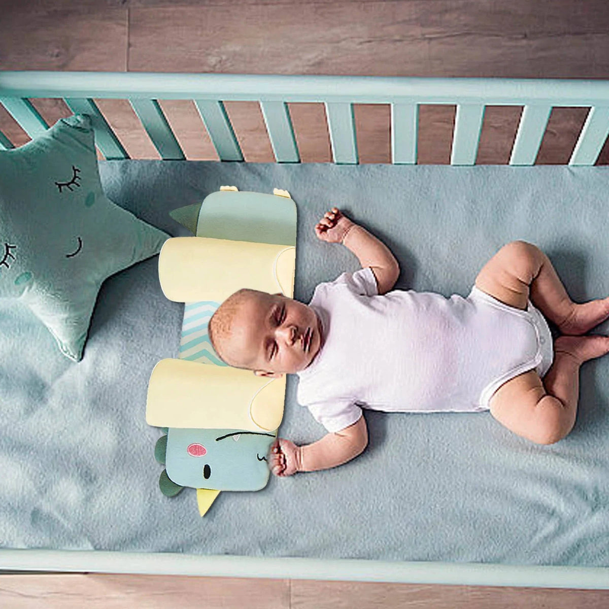 Newborn Head Pillow | Adjustable Width & Breathable Mesh | Buckwheat Core