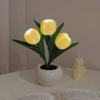 Night Lamp | Realistic Tulip LED & USB Rechargeable | 3 Or 6 Flowers