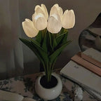 Night Lamp | Realistic Tulip LED & USB Rechargeable | 3 Or 6 Flowers