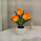 Night Lamp | Realistic Tulip LED & USB Rechargeable | 3 Or 6 Flowers
