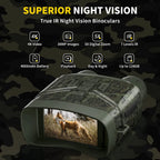 Night Vision Binoculars | 5x Magnification & 4K Recording