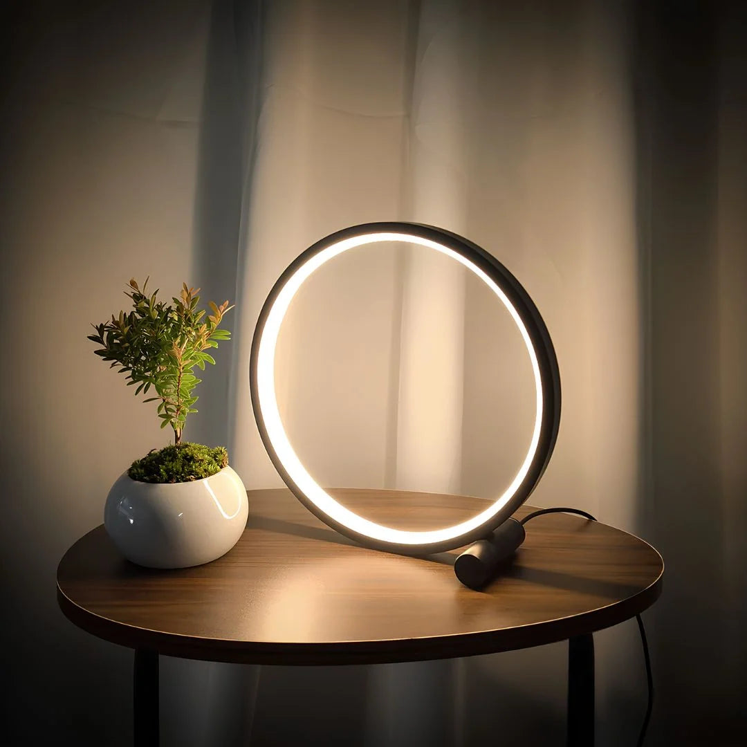 Nightstand Lamp | Dimmable LED Halo Ring