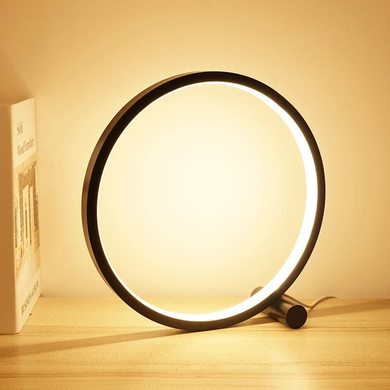 Nightstand Lamp | Dimmable LED Halo Ring