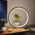 Nightstand Lamp | Dimmable LED Halo Ring