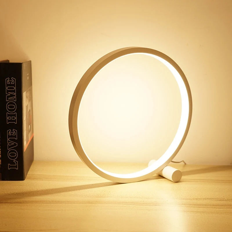 Nightstand Lamp | Dimmable LED Halo Ring