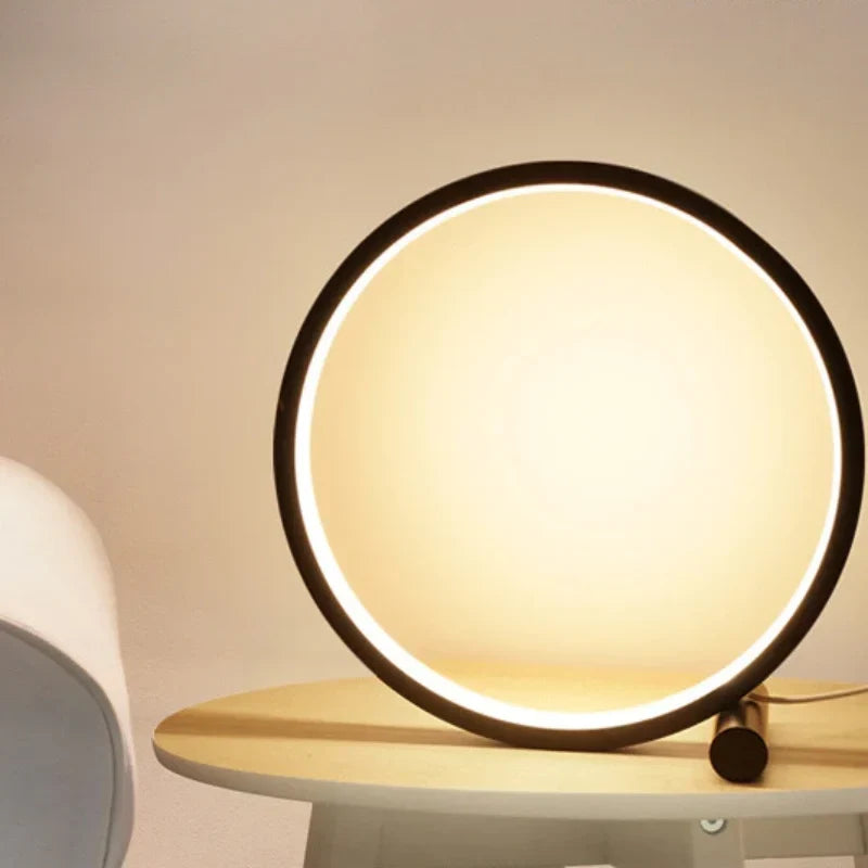 Nightstand Lamp | Dimmable LED Halo Ring