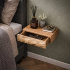 Nightstand Set | Floating Acacia Wood | Set of 2