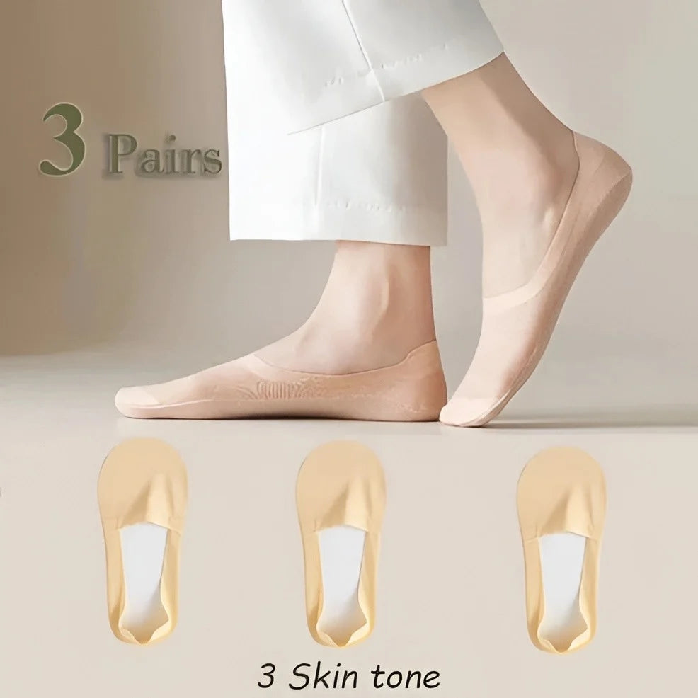 No-Show Socks | Thin & Breathable | Silicone Non-Slip Grip