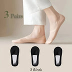 No-Show Socks | Thin & Breathable | Silicone Non-Slip Grip