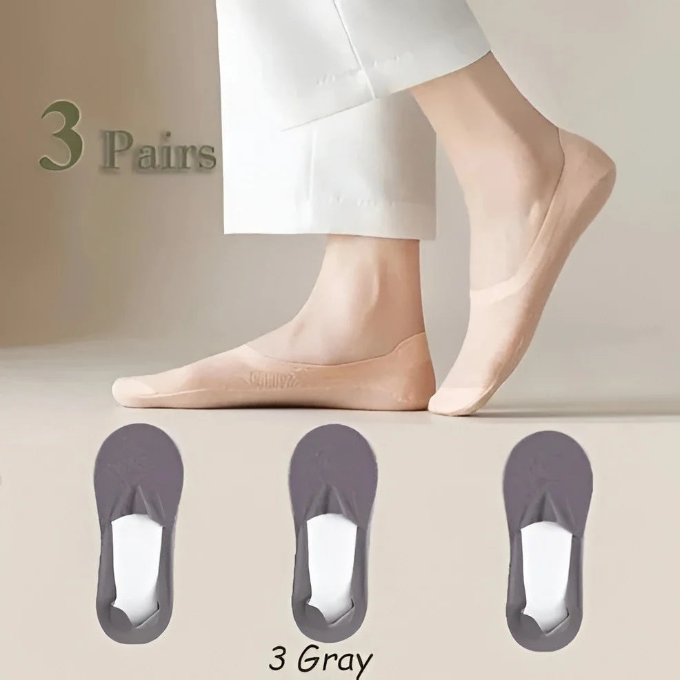 No-Show Socks | Thin & Breathable | Silicone Non-Slip Grip