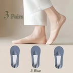 No-Show Socks | Thin & Breathable | Silicone Non-Slip Grip