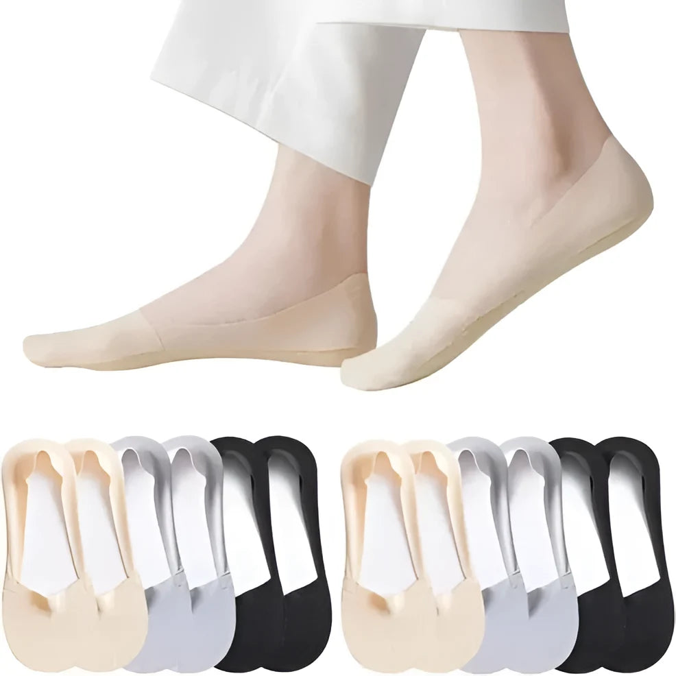 No-Show Socks | Thin & Breathable | Silicone Non-Slip Grip