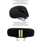 Noseless Bike Saddle | Shock-Absorbing & Pressure Relief | 20 x 18 cm