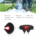 Noseless Bike Saddle | Shock-Absorbing & Pressure Relief | 20 x 18 cm