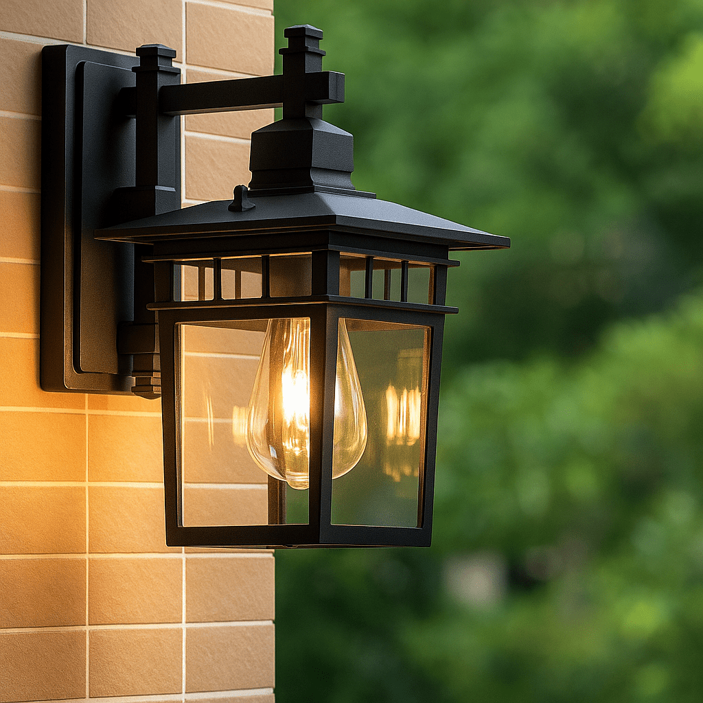 Outdoor Wall Light | Adjustable Hooded Head | Aluminum & Glass