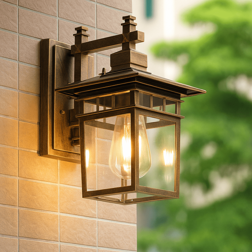 Outdoor Wall Light | Adjustable Hooded Head | Aluminum & Glass