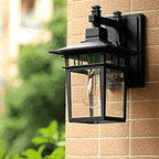 Outdoor Wall Light | Adjustable Hooded Head | Aluminum & Glass
