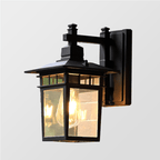 Outdoor Wall Light | Adjustable Hooded Head | Aluminum & Glass