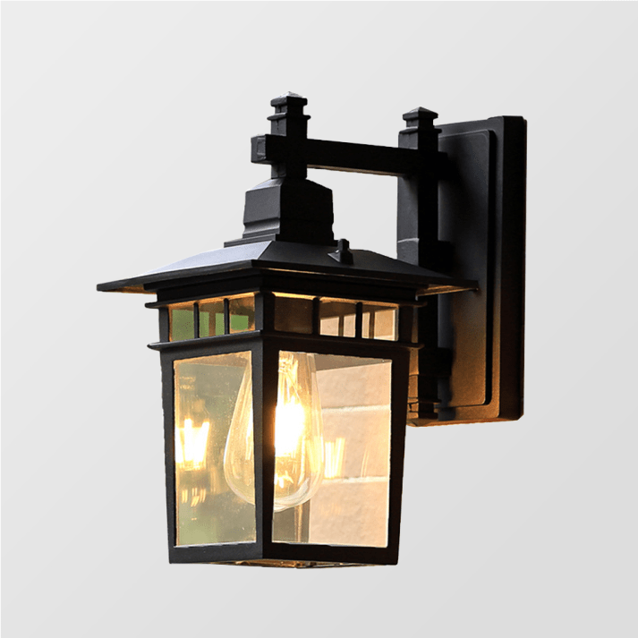 Outdoor Wall Light | Adjustable Hooded Head | Aluminum & Glass